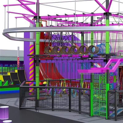 Гарячий розпродаж, критий мотузковий курс із горизонтом